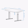 UVI STANDARD V2 Electric Sit-Stand Desk - Chalet Oak & Black Frame 139 x 68 x 3,8 cm