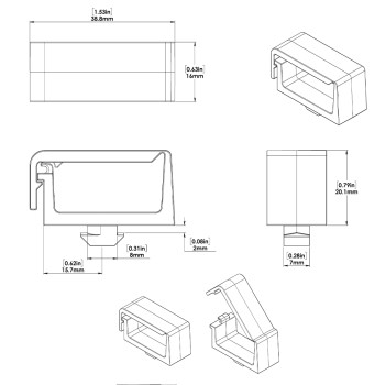 UVI RACING Cable Managment CLIPS (4x)