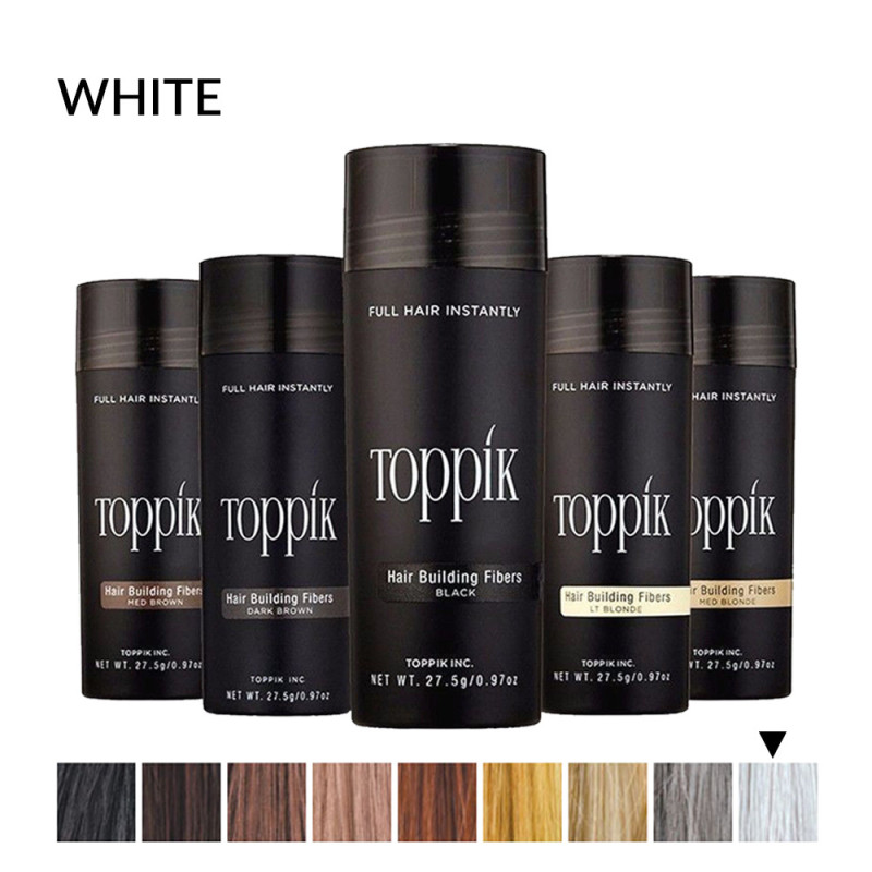 Toppik Hair Fiber, White (large 27.5 g, up to 50 applications)